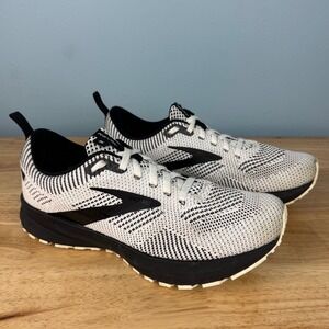 Brooks Revel 5 Women's 9 B White Black Athletic Running Shoes Sneakers Lace Up